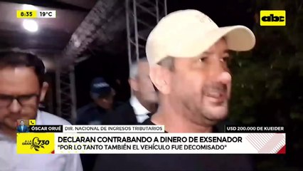 DNIT determina que dinero de Eduardo Kueider era contrabando