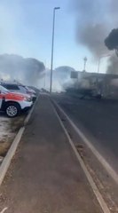 Violenta explosión de gasolinera en Roma