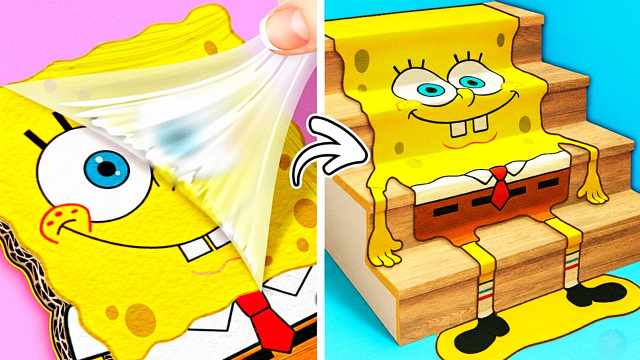 SpongeBob Costume Party! *Fun Game of Clue & DIY Paper Crafts*