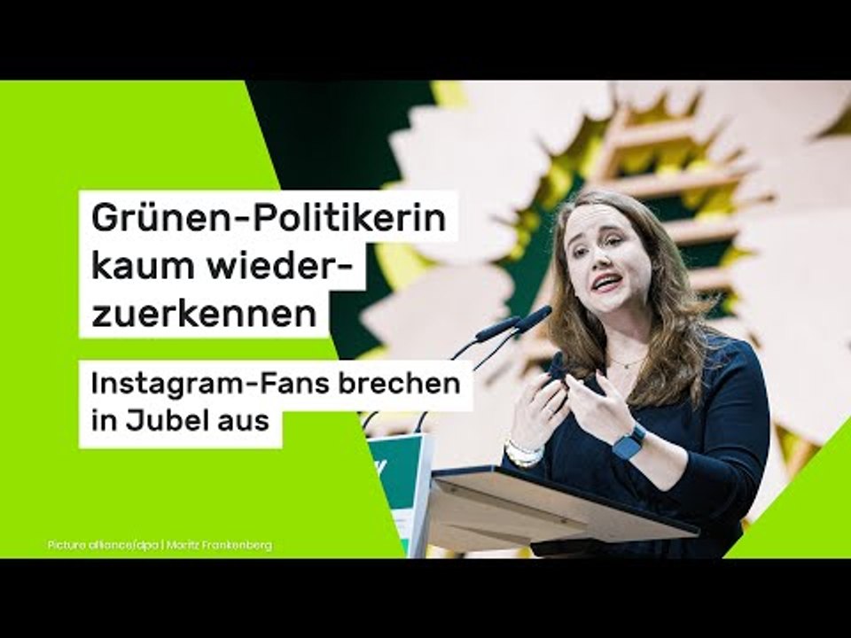 Grünen-Politikerin kaum wiederzuerkennen - Instagram-Fans brechen in Jubel aus