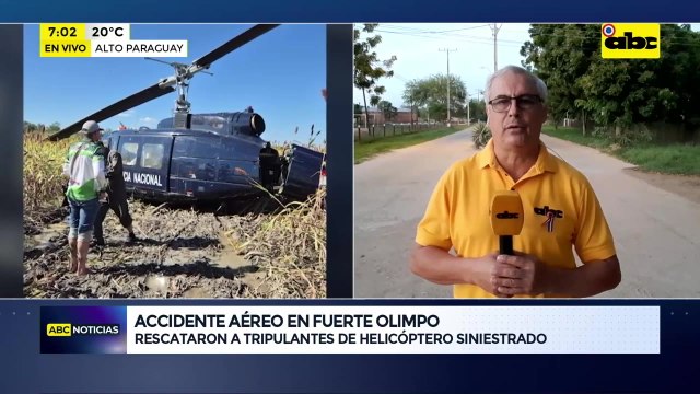 Fuerte Olimpo: caída de helicóptero policial perjudica asistencia a inundados en el Chaco