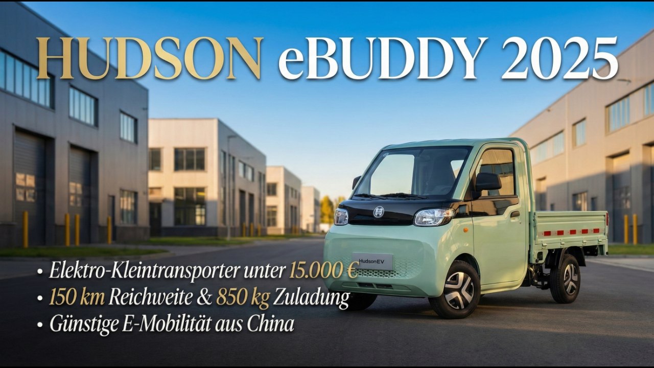 E-Transporter 2025: Hudson eBuddy zeigt, wie günstig E-Mobilität geht