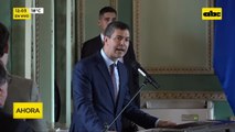 Santiago Peña en la presentación del paquete de reformas