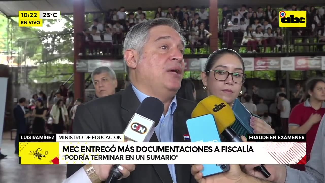 Ramírez no descarta participación de funcionarios del MEC en fraude de exámenes de ingreso