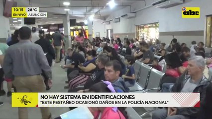 Problema recurrente: una nueva caída del sistema en Identificaciones