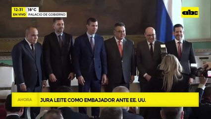 El juramento de Gustavo Leite como embajador paraguayo ante los EE. UU.