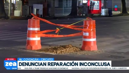 Vecinos de la Av. Coyoacán denuncian obra de reparación inconclusa