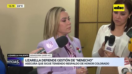 Lizarella defiende a “Nenecho” y asegura que sigue teniendo el respaldo de HC