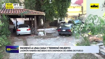 Dueño de casa mató a un supuesto ladrón en Asunción