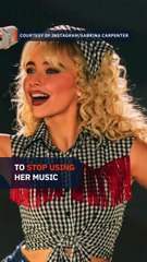 Sabrina Carpenter tells White House to stop using her music