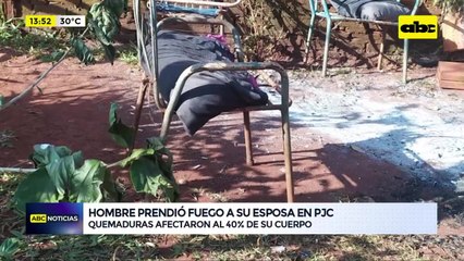 Un hombre fue detenido por prender fuego a su pareja en Pedro Juan Caballero