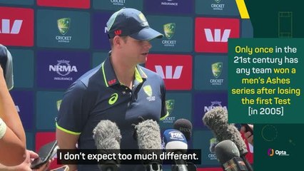 Smith 'not expecting too much change' from England in second Ashes Test