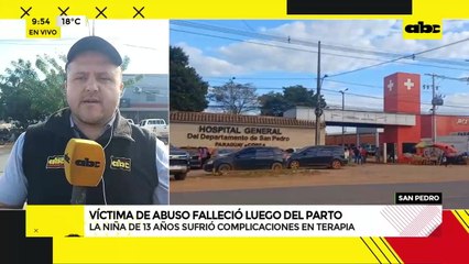 Fallece niña que dio a luz en Santa Rosa del Aguaray