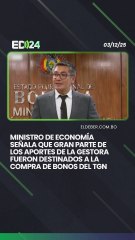 Ministro de Economía señala que gran parte de los aportes de la Gestora fueron destinados a la compra de bonos del TGN