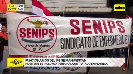 Funcionarios de IPS se movilizan pidiendo regularización de contratos