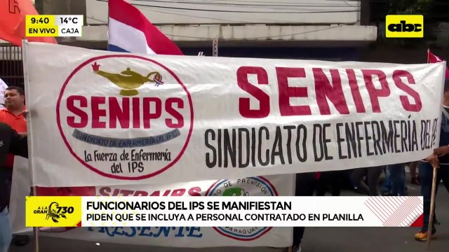Funcionarios de IPS se movilizan pidiendo regularización de contratos