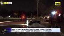 Motociclista muere en la Costanera Norte al impactar contra el paseo central