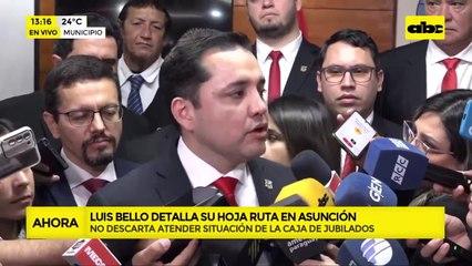 Discurso y conferencia del nuevo intendente de Asunción, Luis Bello