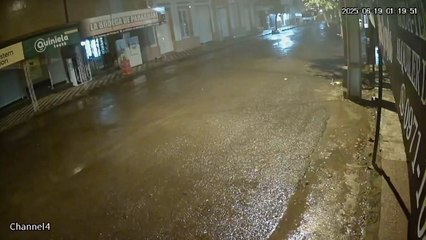 Paraguarí: video capta vehículo implicado en millonario hurto a local de celulares