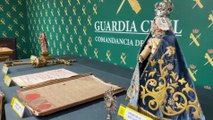 La Guardia Civil expone las obras intervenidas a las monjas cismáticas en el monasterio de Belorado