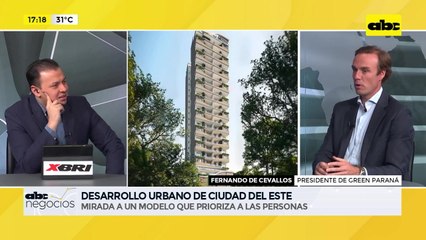 ABC Negocios: Desarrollo urbano de Ciudad del Este - Entrevista a Fernando de Cevallos, presidente de Green Paraná