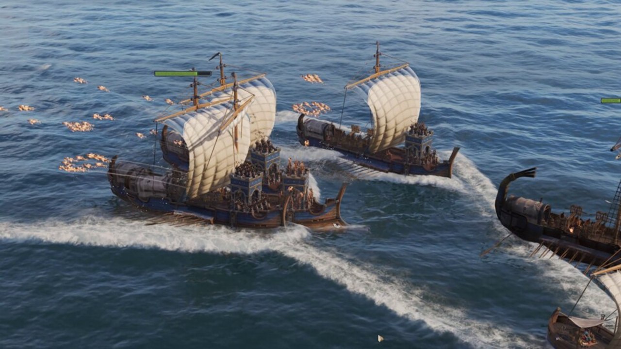 Anno 117: Heftiges Clipping bei Schiffen! Die Triremen fahren einfach durch andere Schiffe durch