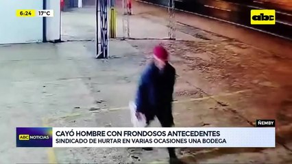Ñemby: hombre con varios antecedentes cayó por robar constantemente en una bodega
