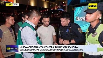 Ordenanza contra ruidos molestos establece multas de hasta 50 jornales