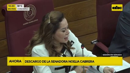 Neposobrinos: el descargo de Noelia Cabrera ante el pleno del Senado