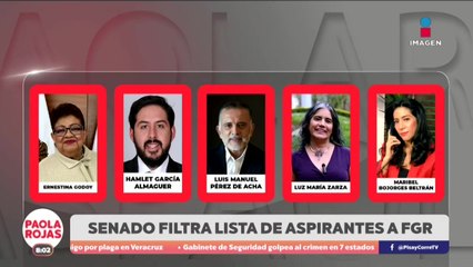 Senado filtra lista de aspirantes a la FGR | DPC con Paola Rojas