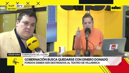 Gobernador cartista niega intención de quedarse con desembolso destinado a teatro municipal