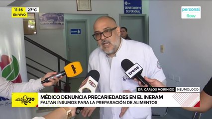 Ineram: médico denunció indigna alimentación a pacientes y así respondió el administrador