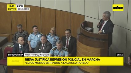 Cuatro días después, apareció Enrique Riera para defender tarea policial en la marcha Gen Z