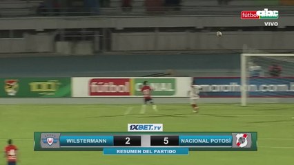 Alex Cáceres anotó un doblete en la derrota de Jorge Wilstermann ante Nacional Potosí