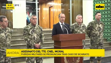 Militares se pronuncian tras asesinato del teniente coronel Guillermo Moral