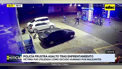 Policía frustró robo en estación de servicios: ladrones usaron a playero de “escudo humano”