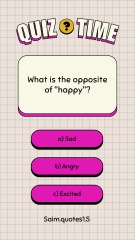 Beige Modern Interactive Animated Quiz Time Mobile Video