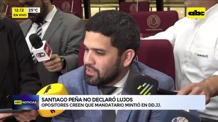 Oposición cree que Peña mintió en DDJJ; cartista dice que no está obligado a rendir todos sus bienes