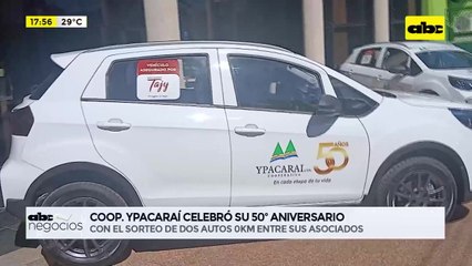 ABC Negocios: La Cooperativa Ypacaraí celebró su aniversario 50 regalando dos autos 0KM