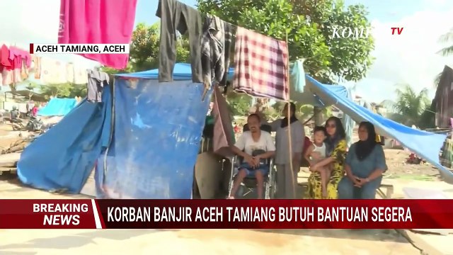 Sedih! Korban Banjir Aceh Belum Dapat Tempat Pengungsian, Pakai Terpal Sebagai Tenda Darurat