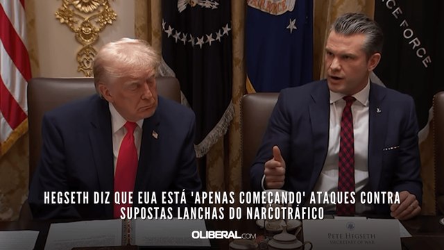 Hegseth diz que EUA está 'apenas começando' ataques contra supostas lanchas do narcotráfico