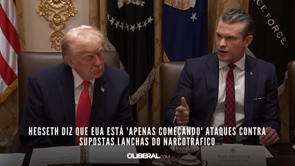 Hegseth diz que EUA está 'apenas começando' ataques contra supostas lanchas do narcotráfico