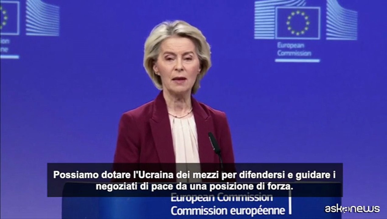 Von der Leyen: piano per mettere l'Ucraina in "posizione di forza"