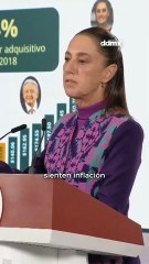 La presidenta de México anuncia un aumento del 13 % en el salario mínimo para 2026