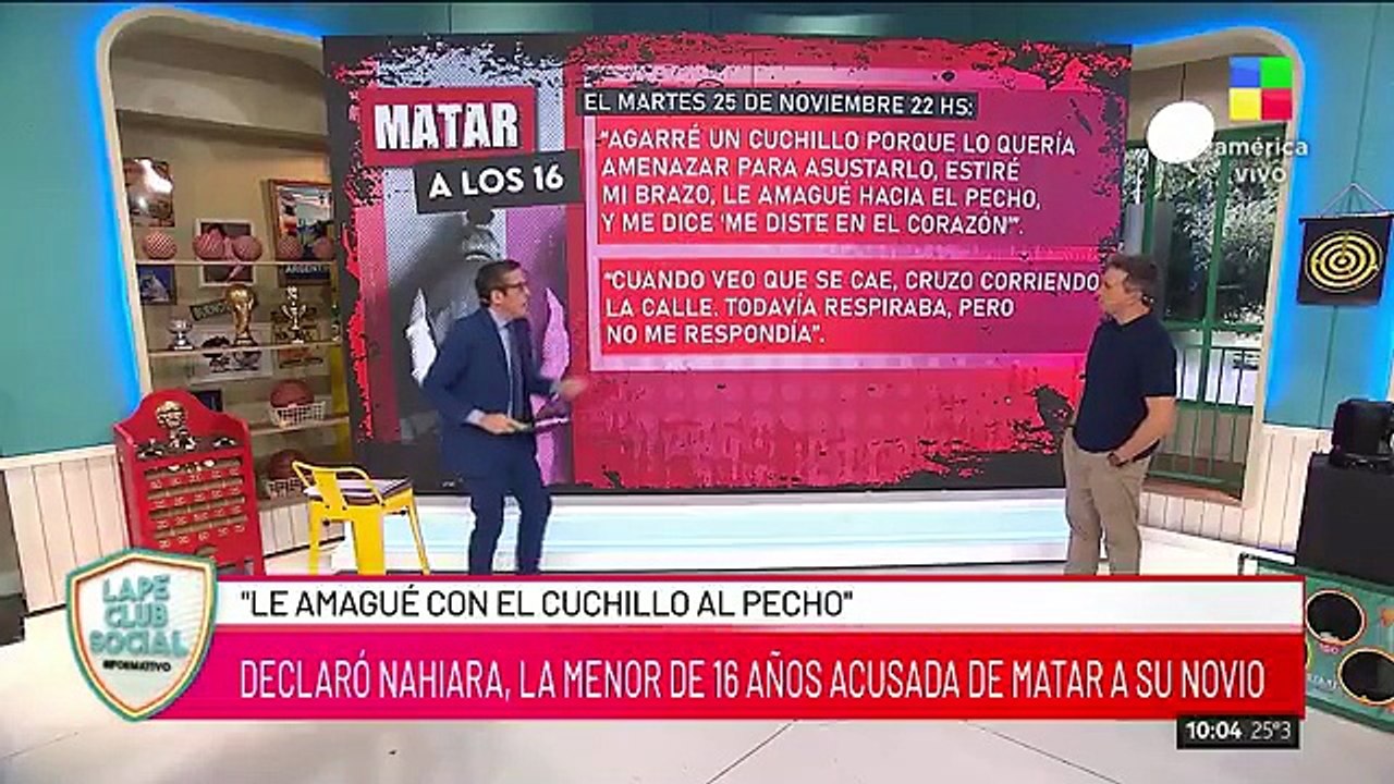 Tras las declaraciones de Nahiara, la adolescente de 16 años acusada de asesinar a puñaladas a su novio, habló Roberto Castillo