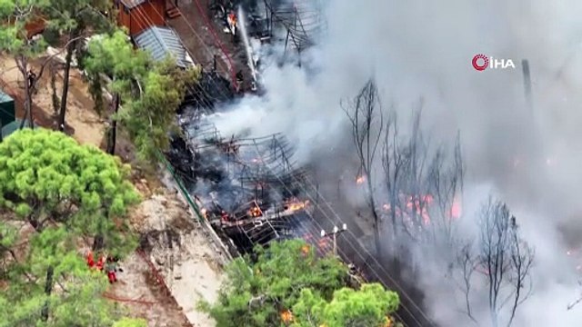 Fethiye’de onlarca karavan ve bungalov küle döndü