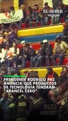 Presidente Rodrigo Paz anuncia que productos de tecnología tendrán “arancel cero”