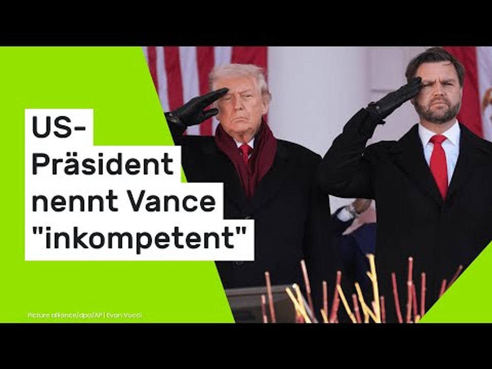 Donald Trump: US-Präsident entsetzt mit Urteil - plötzlich nennt er Vance 'inkompetent'