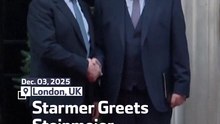 Starmer Greets Steinmeier At Downing Street
