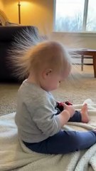 Baby's Hair Stands Up! The Ultimate Static Test.